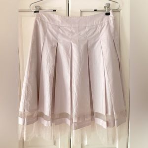 Tribeca Pleated sheer hem cotton Skirt lilac little princess Lined W27